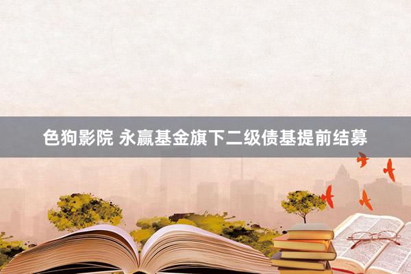 色狗影院 永赢基金旗下二级债基提前结募