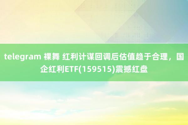 telegram 裸舞 红利计谋回调后估值趋于合理，国企红利ETF(159515)震撼红盘