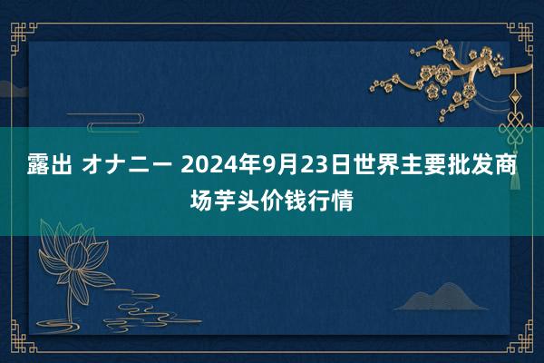 露出 オナニー 2024年9月23日世界主要批发商场芋头价钱行情