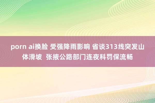 porn ai换脸 受强降雨影响 省谈313线突发山体滑坡  张掖公路部门连夜科罚保流畅