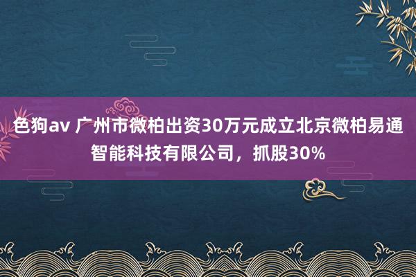 色狗av 广州市微柏出资30万元成立北京微柏易通智能科技有限公司，抓股30%