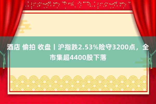 酒店 偷拍 收盘丨沪指跌2.53%险守3200点，全市集超4400股下落