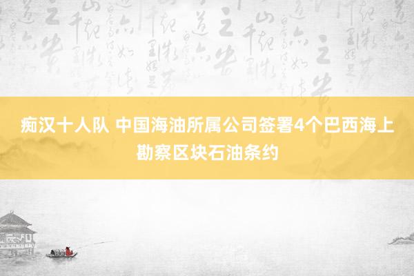 痴汉十人队 中国海油所属公司签署4个巴西海上勘察区块石油条约