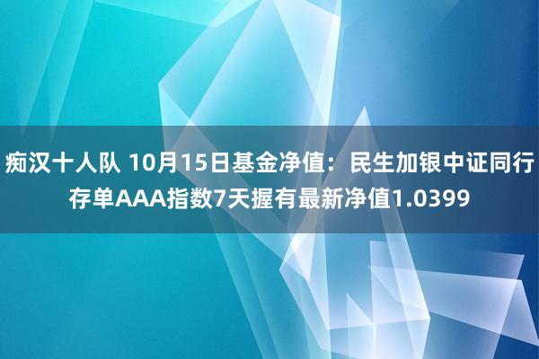 痴汉十人队 10月15日基金净值：民生加银中证同行存单AAA指数7天握有最新净值1.0399