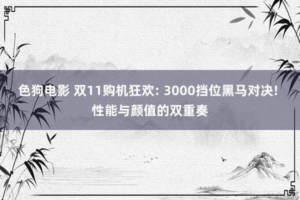 色狗电影 双11购机狂欢: 3000挡位黑马对决! 性能与颜值的双重奏