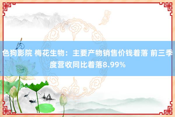 色狗影院 梅花生物：主要产物销售价钱着落 前三季度营收同比着落8.99%