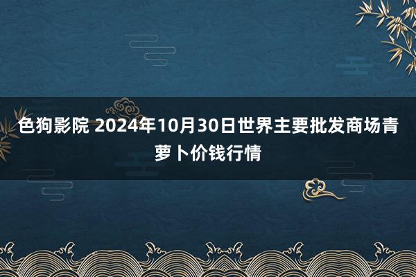 色狗影院 2024年10月30日世界主要批发商场青萝卜价钱行情