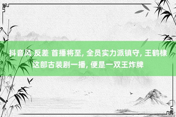 抖音风 反差 首播将至， 全员实力派镇守， 王鹤棣这部古装剧一播， 便是一双王炸牌