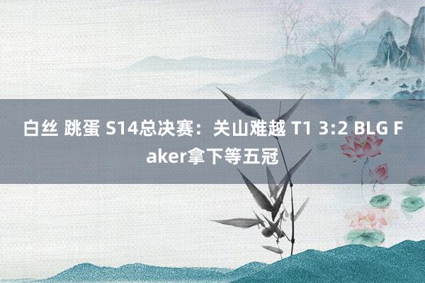 白丝 跳蛋 S14总决赛：关山难越 T1 3:2 BLG Faker拿下等五冠