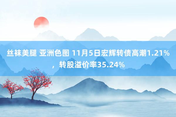 丝袜美腿 亚洲色图 11月5日宏辉转债高潮1.21%，转股溢价率35.24%