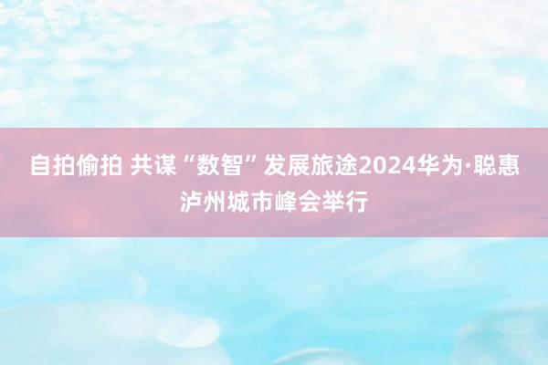 自拍偷拍 共谋“数智”发展旅途2024华为·聪惠泸州城市峰会举行