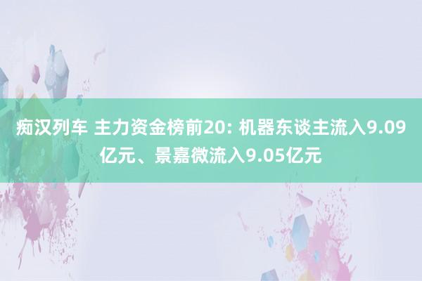 痴汉列车 主力资金榜前20: 机器东谈主流入9.09亿元、景嘉微流入9.05亿元