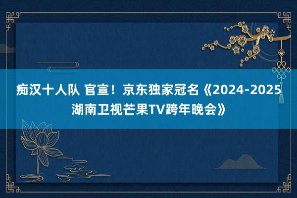 痴汉十人队 官宣！京东独家冠名《2024-2025湖南卫视芒果TV跨年晚会》