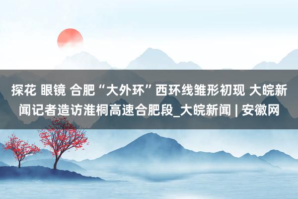 探花 眼镜 合肥“大外环”西环线雏形初现 大皖新闻记者造访淮桐高速合肥段_大皖新闻 | 安徽网