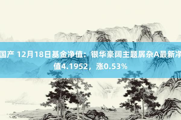 国产 12月18日基金净值：银华豪阔主题羼杂A最新净值4.1952，涨0.53%