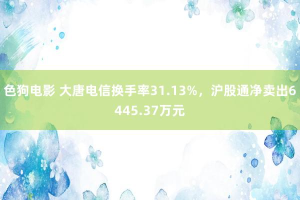 色狗电影 大唐电信换手率31.13%，沪股通净卖出6445.37万元