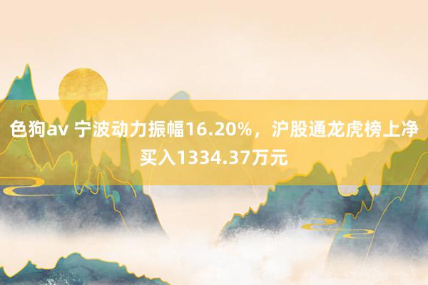 色狗av 宁波动力振幅16.20%，沪股通龙虎榜上净买入1334.37万元