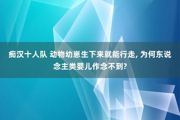 痴汉十人队 动物幼崽生下来就能行走， 为何东说念主类婴儿作念不到?