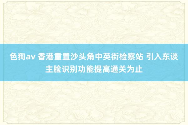 色狗av 香港重置沙头角中英街检察站 引入东谈主脸识别功能提高通关为止