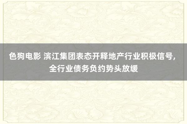 色狗电影 滨江集团表态开释地产行业积极信号， 全行业债务负约势头放缓