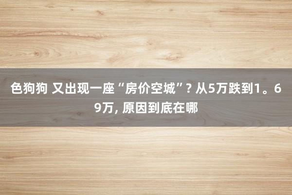 色狗狗 又出现一座“房价空城”? 从5万跌到1。69万， 原因到底在哪