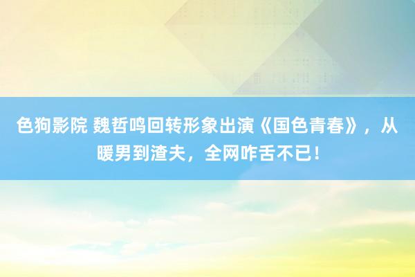 色狗影院 魏哲鸣回转形象出演《国色青春》，从暖男到渣夫，全网咋舌不已！