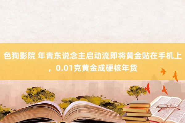 色狗影院 年青东说念主启动流即将黄金贴在手机上，0.01克黄金成硬核年货