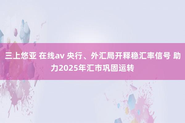 三上悠亚 在线av 央行、外汇局开释稳汇率信号 助力2025年汇市巩固运转