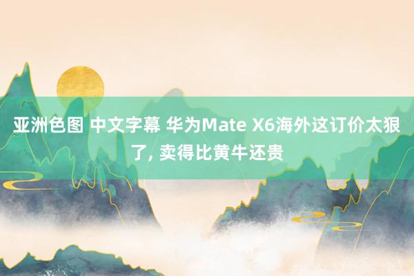 亚洲色图 中文字幕 华为Mate X6海外这订价太狠了， 卖得比黄牛还贵