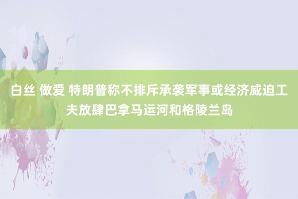 白丝 做爱 特朗普称不排斥承袭军事或经济威迫工夫放肆巴拿马运河和格陵兰岛