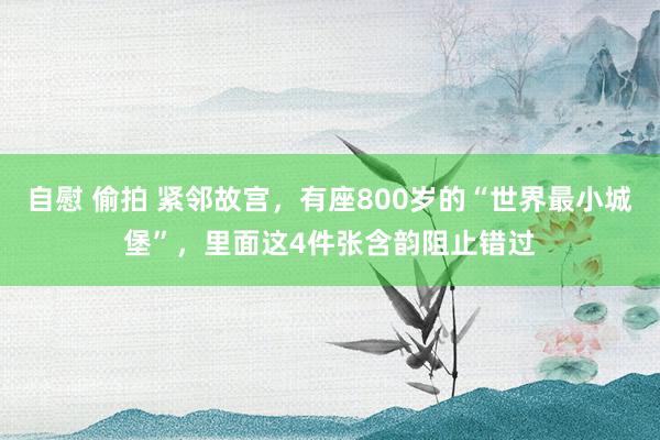 自慰 偷拍 紧邻故宫，有座800岁的“世界最小城堡”，里面这4件张含韵阻止错过