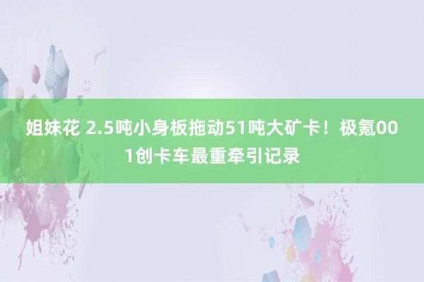 姐妹花 2.5吨小身板拖动51吨大矿卡！极氪001创卡车最重牵引记录